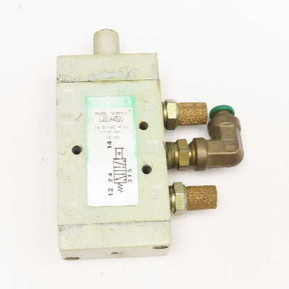 Numatics L22JA4520 2 Position Single Air Pilot Directional Valve 1/4" NPT
