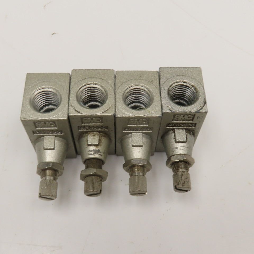 SMC AS2000 1/4" NPT Inline Flow Pressure Regulator Lot Of 4