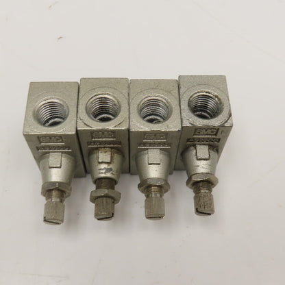 SMC AS2000 1/4" NPT Inline Flow Pressure Regulator Lot Of 4