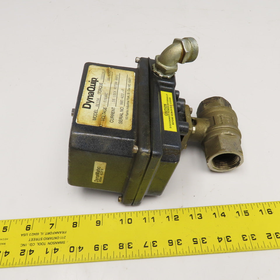 DynaQuip AE104 1" Ball Valve 115VAC Mechanical Actuator