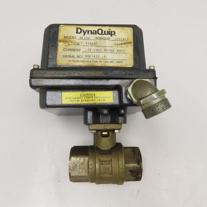 DynaQuip AE104 1" Ball Valve 115VAC Mechanical Actuator