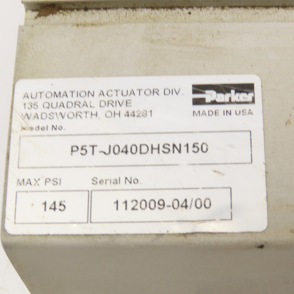 Parker P5T-J040DHSN150 6" Stroke Guided Cylinder Actuator