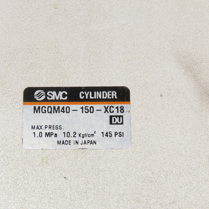 SMC MGQM40-150-XC18 40mm Bore 150mm Stroke Guided Pneumatic Cylinder Actuator