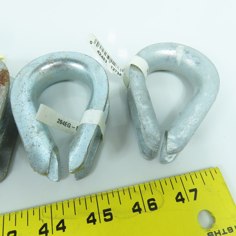 Koch Standard Duty 5/8" Galvanized Wire Rope Thimble Lot Of 9