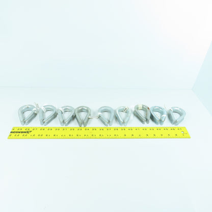 Koch Standard Duty 5/8" Galvanized Wire Rope Thimble Lot Of 9