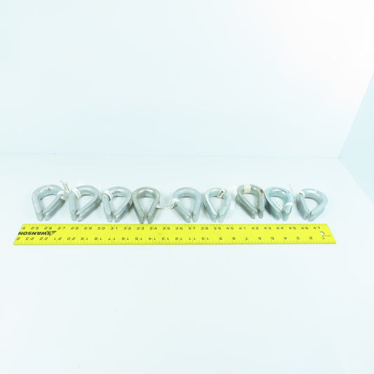 Koch Standard Duty 5/8" Galvanized Wire Rope Thimble Lot Of 9