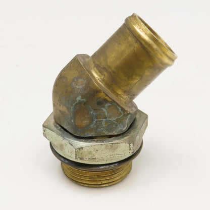 Navistar 3589649C1 M33-2.0 ORB x 1" Hose Barb 45° Elbow Brass Hydraulic Fitting