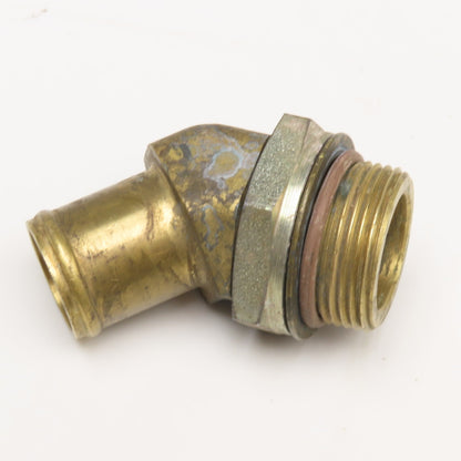 Navistar 3589649C1 M33-2.0 ORB x 1" Hose Barb 45° Elbow Brass Hydraulic Fitting