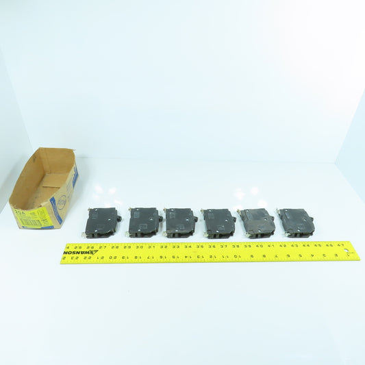 Square D QOB120 Type QOB 20A Plug-On Circuit Breaker 120V Single Pole Lot of 6
