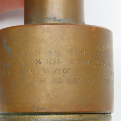 Knunkle 3/4" Brass Pressure Relief Valve 135 PSI