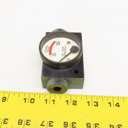 1/8" NPT 0-30 PSI Pressure Differential Filter Change Indicator