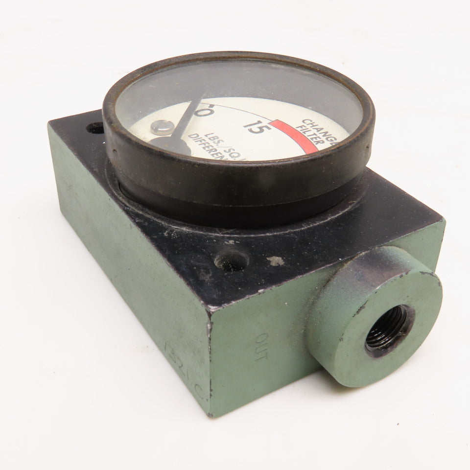 1/8" NPT 0-30 PSI Pressure Differential Filter Change Indicator