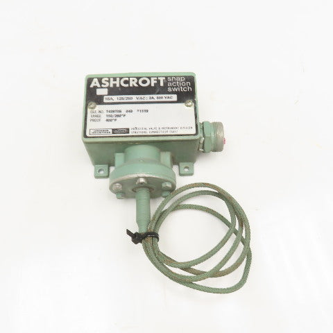 Ashcroft T428T05 15A 125/250V 150-260°F Snap Action Temperature Switch No Probe