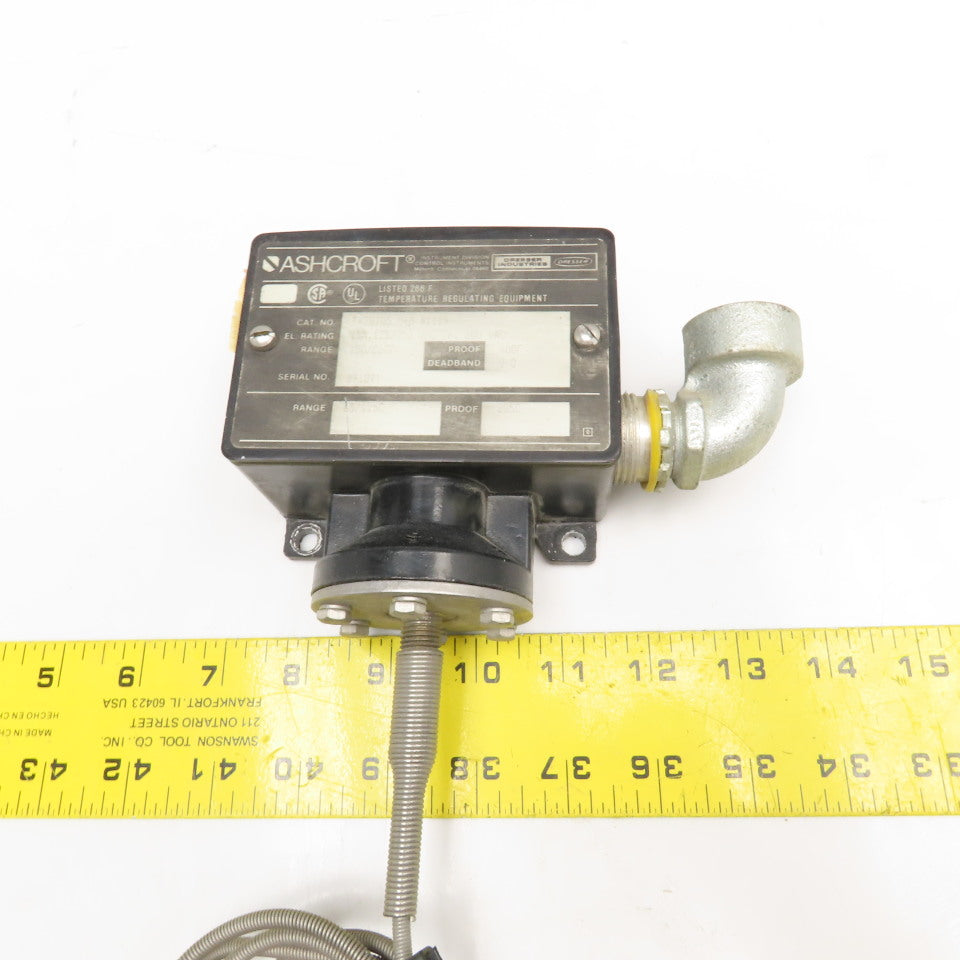 Ashcroft T428T05 15A 125/250V 150-260°F Snap Action Temperature Switch No Probe