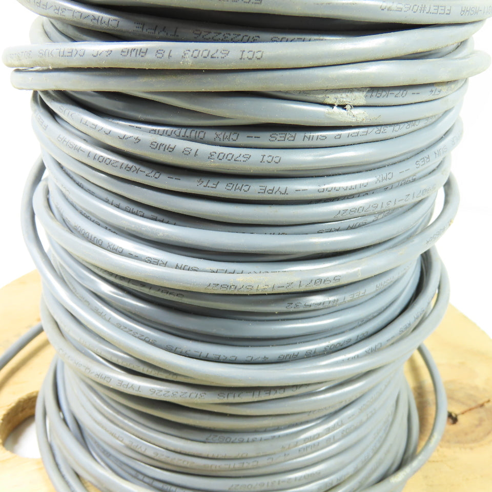 Coleman CMR/CL3R/FPLR 18/4 Shielded Multiconductor Alarm Cable 150'