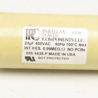 Parallax Power Components 005-4438-P 400VAC 24uF Capacitor Flying Lead