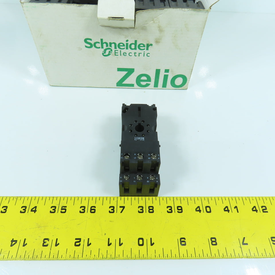Schneider RUZSC2M Zelio 12A Relay Socket 250V 2.5kV Rail Mount Box Of 10