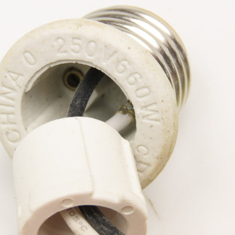 250V 660W Screw In Socket Ceramic Light Adaptor Pigtail Lot Of 5