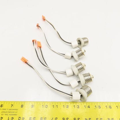 250V 660W Screw In Socket Ceramic Light Adaptor Pigtail Lot Of 5