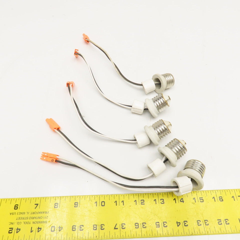 250V 660W Screw In Socket Ceramic Light Adaptor Pigtail Lot Of 5