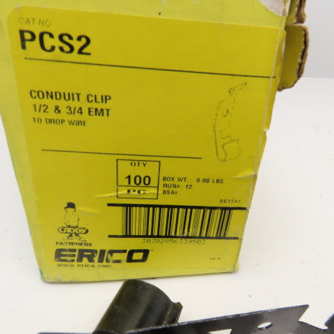 Erico PCS2 Caddy 1/2" & 3/4" EMT Conduit To Drop Wire Clip Lot Of 75