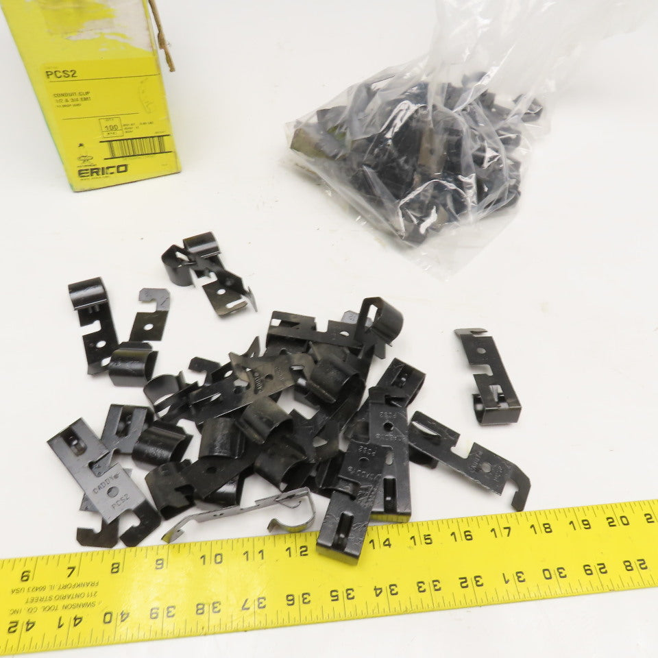 Erico PCS2 Caddy 1/2" & 3/4" EMT Conduit To Drop Wire Clip Lot Of 75