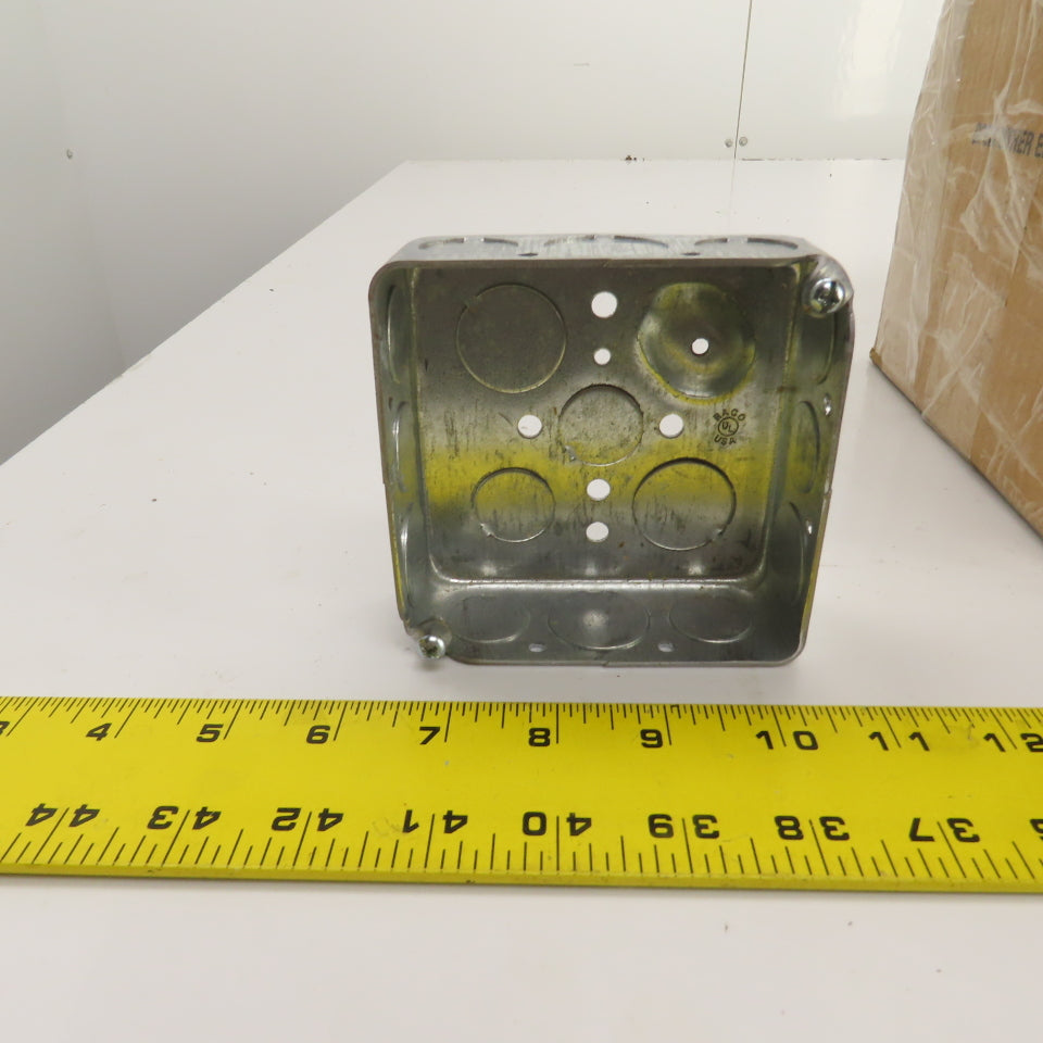 Hubbell Raco 4" x 4" x 1-1/2" Deep Electrical Outlet Boxes 1/2&3/4" KO's Lot/47