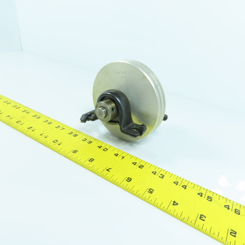 Double Groove Single Sheave Wire Rope Pulley Cable Guide 4-1/4" OD From LK-G80c