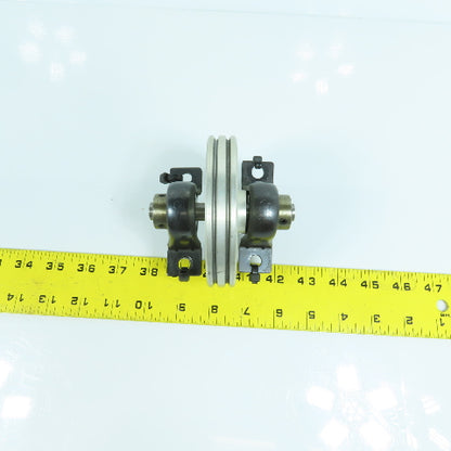 Double Groove Single Sheave Wire Rope Pulley Cable Guide 4-1/4" OD From LK-G80c
