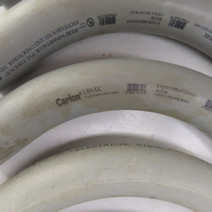 Carlon 2-1/2" PVC SCH40 Conduit 90° Deg Elbow Slip x Slip Ridgid Lot Of 7