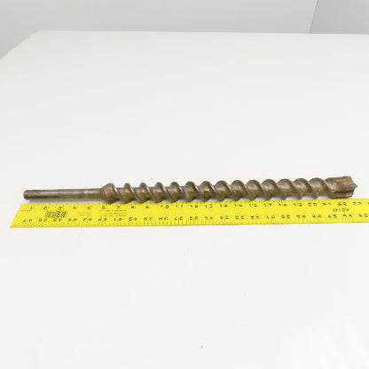 1-1/2" Rotary Hammer Drill Bit 4 Point Carbide 17" Depth 18mm SDS-MAX Shank