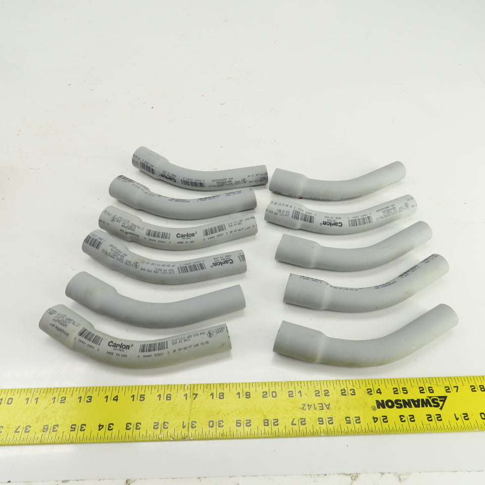 Carlon 3/4" PVC SCH40 Conduit 45° Deg Elbow Bell x Slip Ridgid Lot Of 11