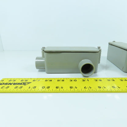 Carlon 3/4" Type LL PVC Conduit Body 12 CU IN W/Cover & Gasket Lot Of 3