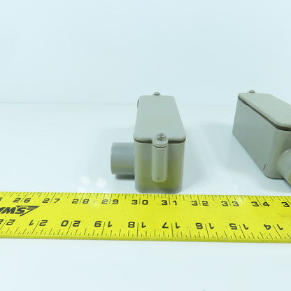 Carlon 3/4" Type LL PVC Conduit Body 12 CU IN W/Cover & Gasket Lot Of 3