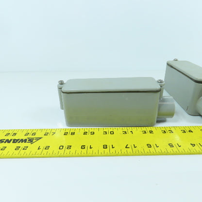 Carlon 3/4" Type LL PVC Conduit Body 12 CU IN W/Cover & Gasket Lot Of 3