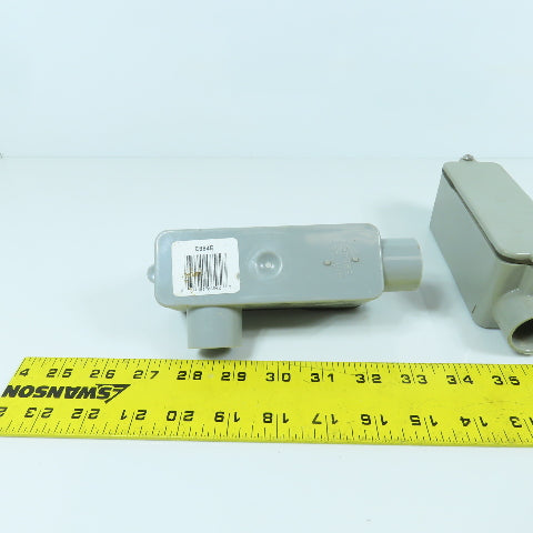 Carlon 3/4" Type LL PVC Conduit Body 12 CU IN W/Cover & Gasket Lot Of 3
