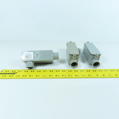 Carlon 3/4" Type LL PVC Conduit Body 12 CU IN W/Cover & Gasket Lot Of 3