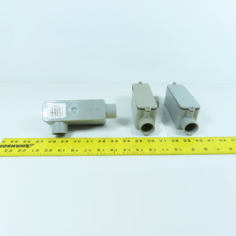 Carlon 3/4" Type LL PVC Conduit Body 12 CU IN W/Cover & Gasket Lot Of 3