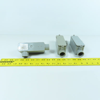 Carlon 3/4" Type LL PVC Conduit Body 12 CU IN W/Cover & Gasket Lot Of 3