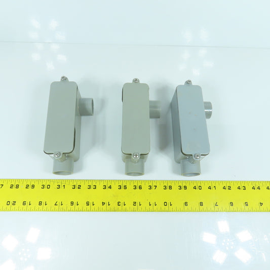 Carlon 3/4" Type LL PVC Conduit Body 12 CU IN W/Cover & Gasket Lot Of 3