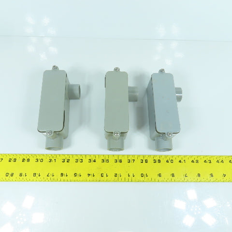 Carlon 3/4" Type LL PVC Conduit Body 12 CU IN W/Cover & Gasket Lot Of 3