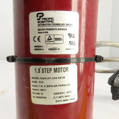 Pacific Scientific E42HLHT-LNK-NS-02 1.8° Stepper Motor 160V DC 1500RPM
