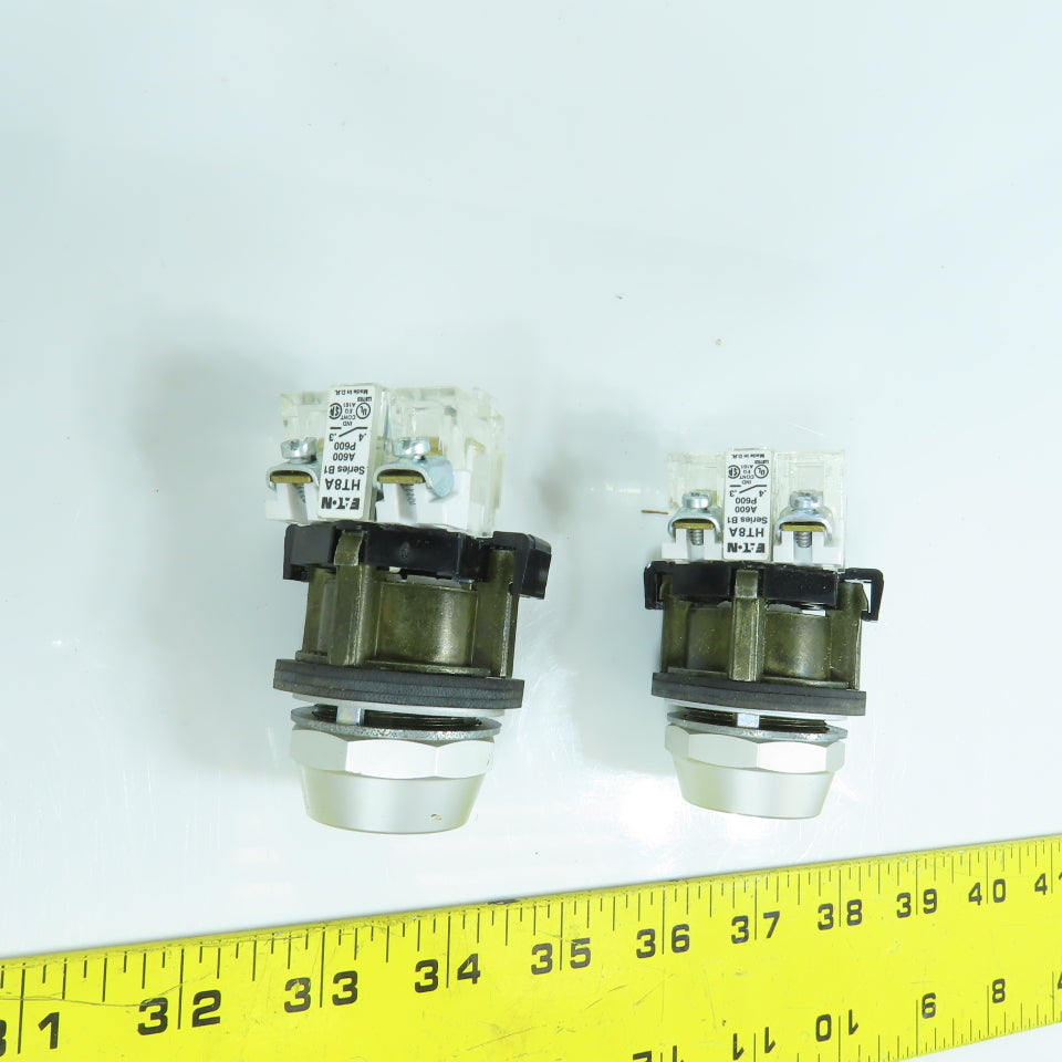 Eaton HT8A Black Momentary Contact Push Button Switches 600V Lot Of 2