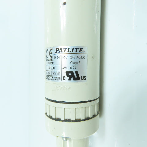 Patlite LCE-02 Red & Green Signal Stack Light 24V AC/DC