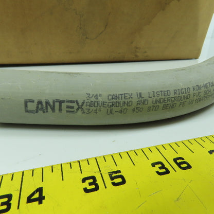 Cantex 3/4" 45° PVC SCH40 Elbow Slip x Slip Ridgid Nonmetallic Lot Of 22