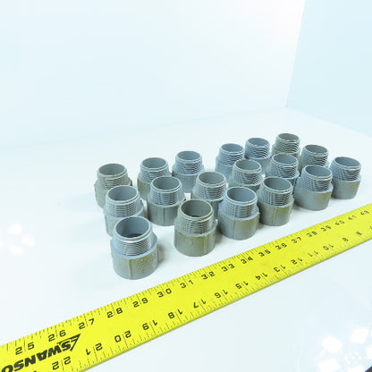 Carlon 1-1/4"Threaded Male x Socket PVC Box Adapter Terminal Lot Of 18