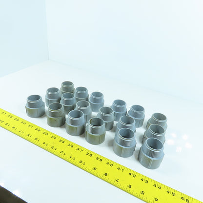 Carlon 1-1/4"Threaded Male x Socket PVC Box Adapter Terminal Lot Of 18