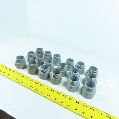 Carlon 1-1/4"Threaded Male x Socket PVC Box Adapter Terminal Lot Of 18