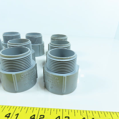 Carlon 1-1/4"Threaded Male x Socket PVC Box Adapter Terminal Lot Of 18