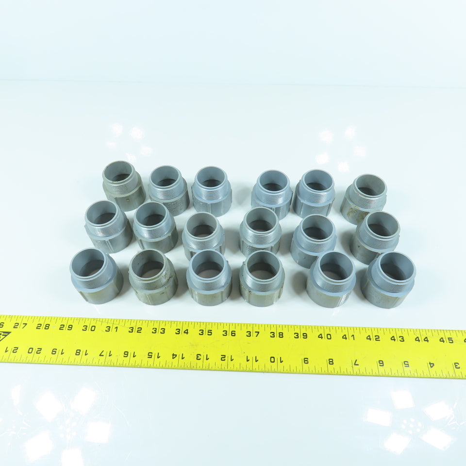 Carlon 1-1/4"Threaded Male x Socket PVC Box Adapter Terminal Lot Of 18